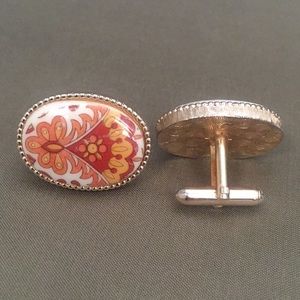 Swank oval cuff links